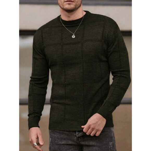 Dark Green Patch Sweater